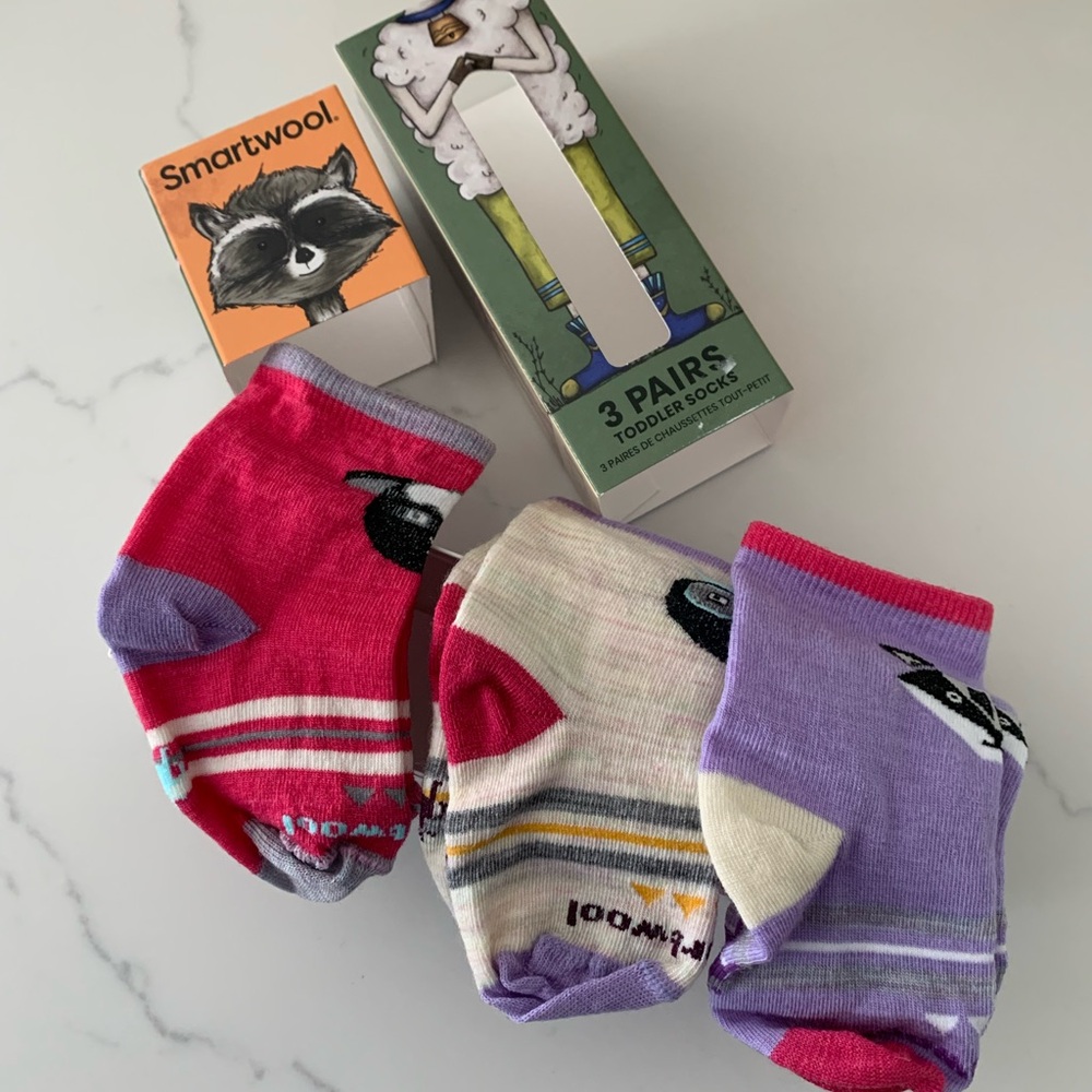 Smartwool 3-pair 1-2 Toddler Trio Zero Cushion Merino Wool Socks New price firm